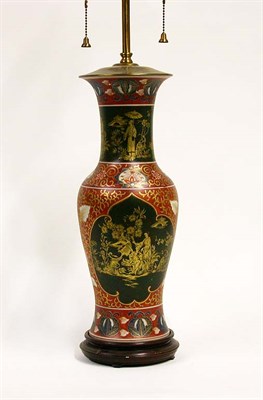 Lot 511 - Chinese Painted Porcelain Lamp