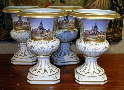 Lot 3117 - Set of Four Neoclassical Style Porcelain Urns...