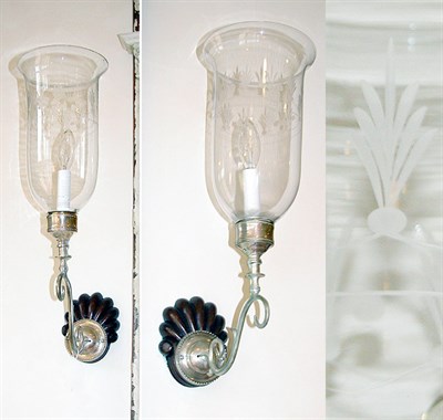 Lot 3259 - Pair of George III Style Silvered Metal and...