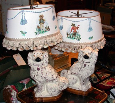 Lot 3209 - Pair of Staffordshire Pottery Figures of...