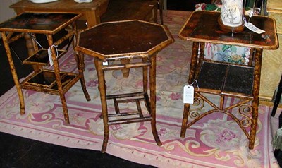 Lot 3017 - Group of Three Victorian Gilt Decorated Black...