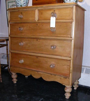Lot 3020 - Victorian Pine Chest of Drawers The...