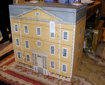 Lot 3081 - Painted Chest of Drawers Decorated as a...