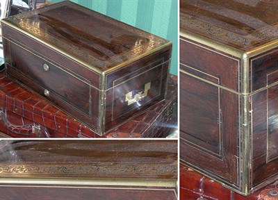 Lot 3183 - Regency Brass Inlaid Rosewood Box 19th Century...