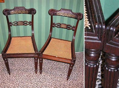Lot 3187 - Set of Six William IV Brass Inlaid Rosewood...