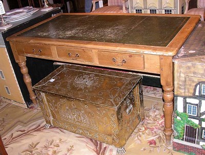 Lot 3095 - Victorian Pine Writing Desk The rectangular...