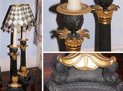 Lot 3151 - Pair of Empire Style Gilt and Patinated-Metal...