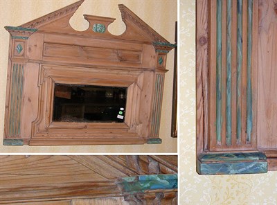 Lot 3255 - Georgian Style Pine Mirror Height 35 inches,...