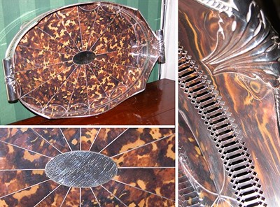 Lot 3190 - English Silver Plated and Faux Tortoise Shell...