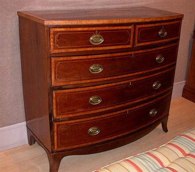 Lot 530 - Georgian Style Mahogany Bow Front Chest