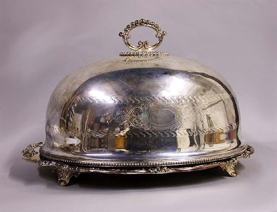 Lot 407 - Sheffield Silver Plated Meat Cover and Well...