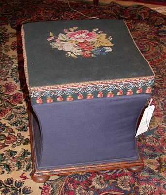 Lot 273 - English Mahogany Needlework Upholstered...