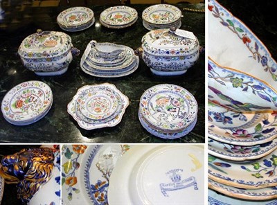 Lot 3221 - English Ironstone Partial Dinner Service 19th...