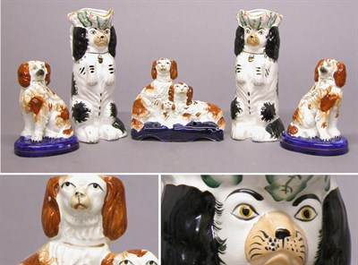 Lot 3193 - Three Staffordshire Pottery Figures of...