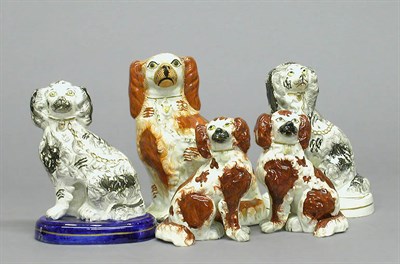 Lot 3267 - Group of Five Staffordshire Pottery Figures of...
