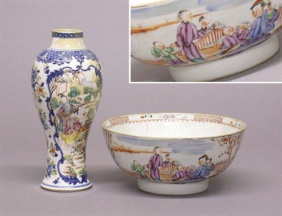 Lot 3044 - Chinese Export Porcelain Bowl and Vase...