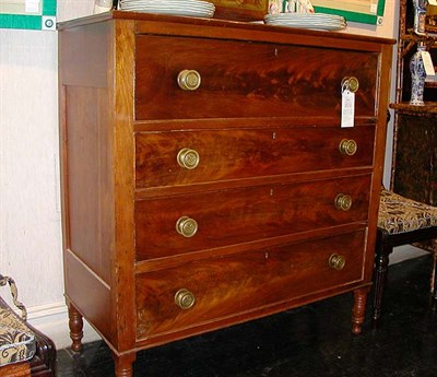 Lot 3074 - Late Federal Mahogany Chest of Drawers 19th...