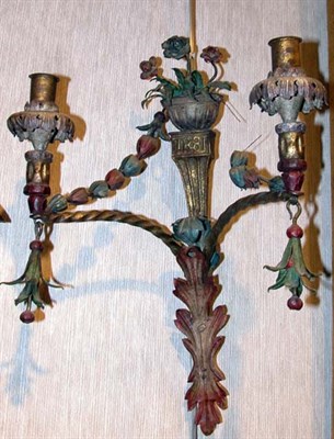 Lot 3058 - Pair of Continental Neoclassical Style Painted...