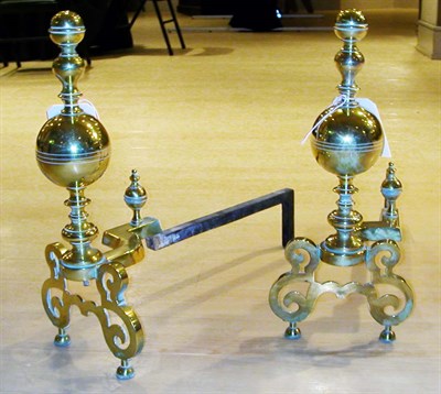 Lot 3216 - Pair of Continental Baroque Style Brass...