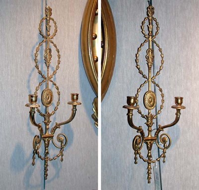 Lot 3219 - Pair of George III Style Gilt-Wood Three-Light...