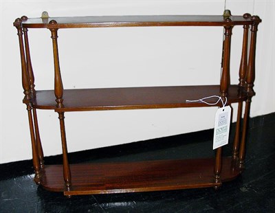 Lot 3234 - George III Style Mahogany Hanging Shelf Each...