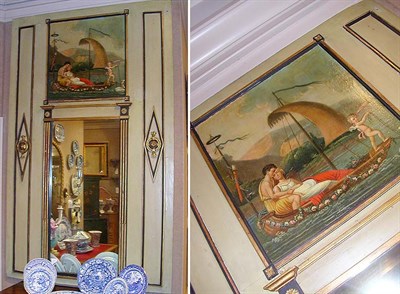 Lot 3166 - Louis XVI Style Painted Trumeau The...