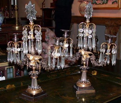 Lot 3239 - Pair of Regency Style Gilt and Patinated-Metal...