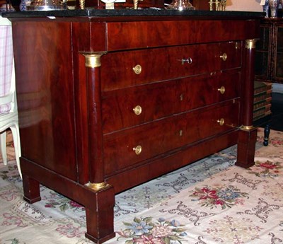 Lot 3243 - Empire Gilt-Bronze Mounted Mahogany Commode...