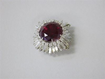 Lot 468 - Garnet and Diamond Pendant