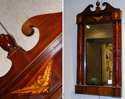 Lot 3027 - Federal Style Inlaid Mahogany Mirror The...