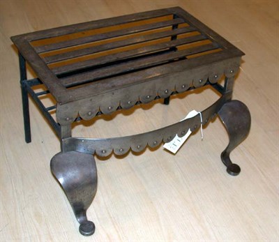 Lot 3013 - George III Style Steel Trivet Of rectangular...