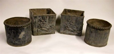 Lot 555 - Two Pairs of Lead Planters