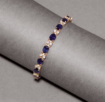 Lot 11 - Sapphire & Diamond Bracelet