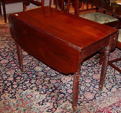 Lot 323 - Classical Mahogany Drop-Leaf Table