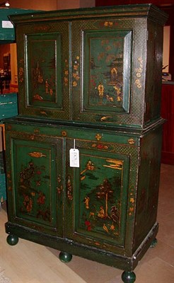 Lot 3284 - William and Mary Style Cabinet In two parts,...