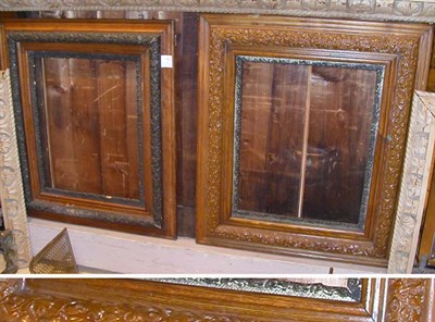 Lot 3290 - Pair of Victorian Carved Oak Frames 32 x 27...