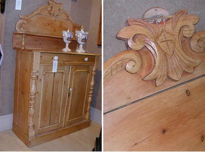Lot 3292 - Victorian Pine Cabinet The superstructure with...