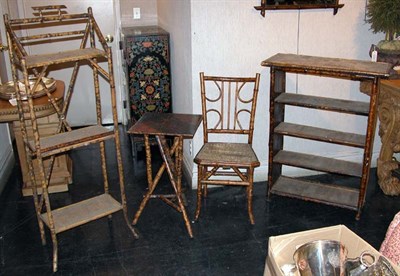 Lot 3304 - Group of Victorian Bamboo Furniture Comprising...