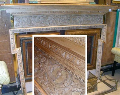 Lot 3313 - Georgian Style Carved Pine Mantel Height 53...