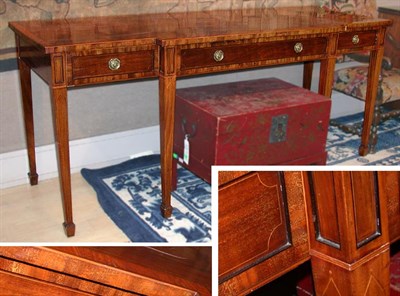 Lot 4398 - George III Inlaid Mahogany Serving Table Late...