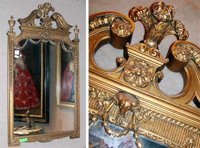 Lot 4354 - Regency Style Gilt-Wood Mirror The rectangular...