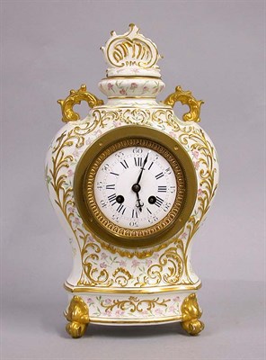 Lot 527 - French Porcelain Mantel Clock