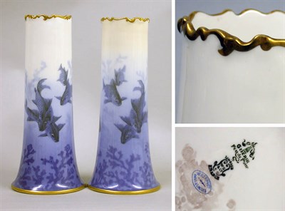 Lot 346 - Pair of Limoges Porcelain Vases