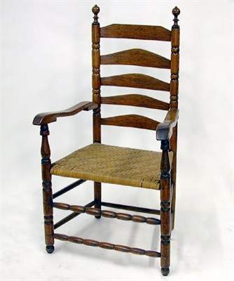 Lot 2138 - Turned Slat Back Armchair 18th Century With...