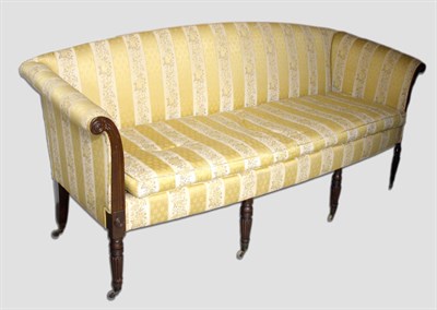 Lot 2192 - Federal Mahogany Upholstered Settee Possibly...