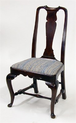 Lot 2066 - Queen Anne Mahogany Stained Side Chair The...