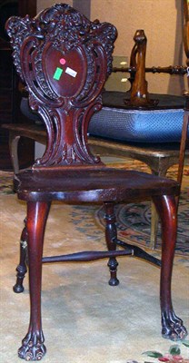 Lot 1260 - Victorian Style Carved Mahogany Hall Chair