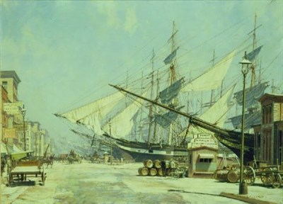 Lot 171 - John Stobart British, b.1929 SOUTH STREET, NEW...