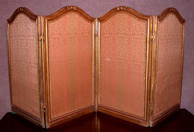 Lot 201 - Gilt-Wood Four-Fold Table Screen