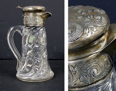 Lot 400 - Gorham Sterling Silver Mounted Claret Jug...